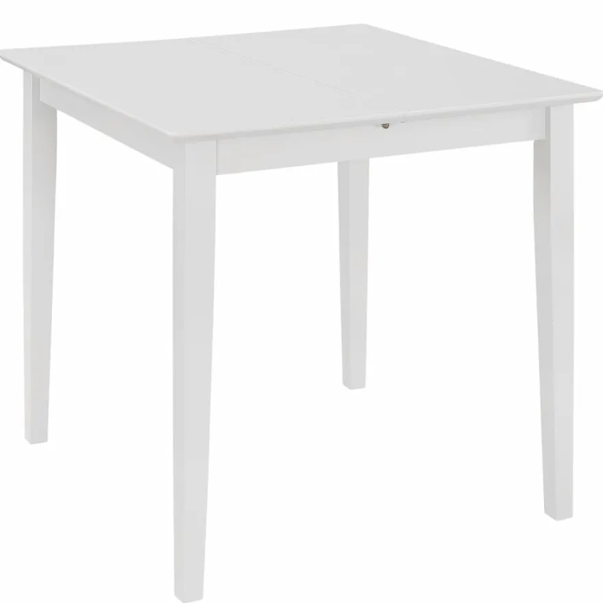 Jatkettava ruokapöytä valkoinen (80-120)x80x74 cm mdf