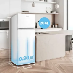 Jääkaappipakastin Midea MDRT294FGE01, 55 cm, 163/41 l, valkoinen