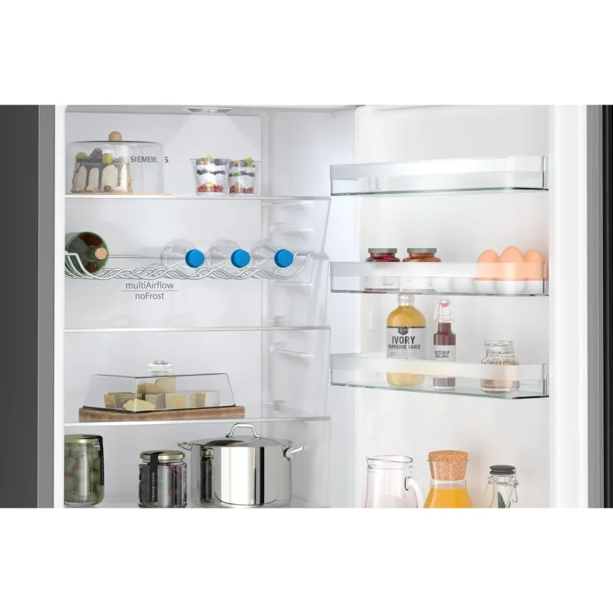 Jääkaappipakastin Siemens iQ300 KG39NXXCF 60cm, 280/119 l, musta teräs