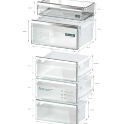 Jääkaappipakastin Siemens iQ500 KG39N4ICF, 60cm, 260/103 l, teräs