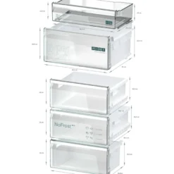 Jääkaappipakastin Siemens iQ300 KG39N2ICF 60cm, 280/119 l, teräs