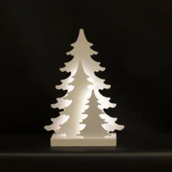 Joulusiluetti Nordic Winter kuusi, 3D, LED-valot, paristokäyttöinen