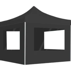 Juhlateltta kokoontaittuva seinillä alumiini 2x2 m antrasiitti (48932)