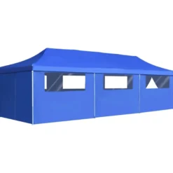 Juhlateltta Pop-up kokoontaitettava, 8 sivuseinää, 3x9m, sininen