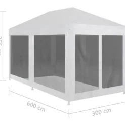 Juhlateltta 6 verkkosivuseinää 6x3 m