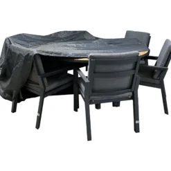 Kalustesuoja Home4You Ø240xK90 cm, säänkestävä, harmaa