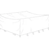 Kalustesuoja ruokailuryhmälle Hillerstorp, 220x150x110cm, polyesteri, harmaa