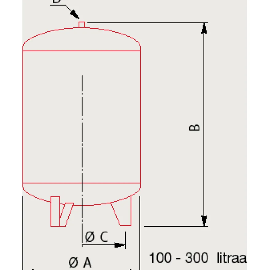 Kalvopaisunta-astia 300l 1,5/6 bar