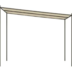 Katos beige 3x3 m 180 g/m² kangas ja teräs