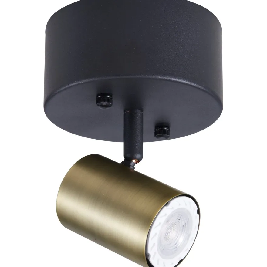 Kattospotti Heat Gold Tube 1-osainen GU10 kulta/musta