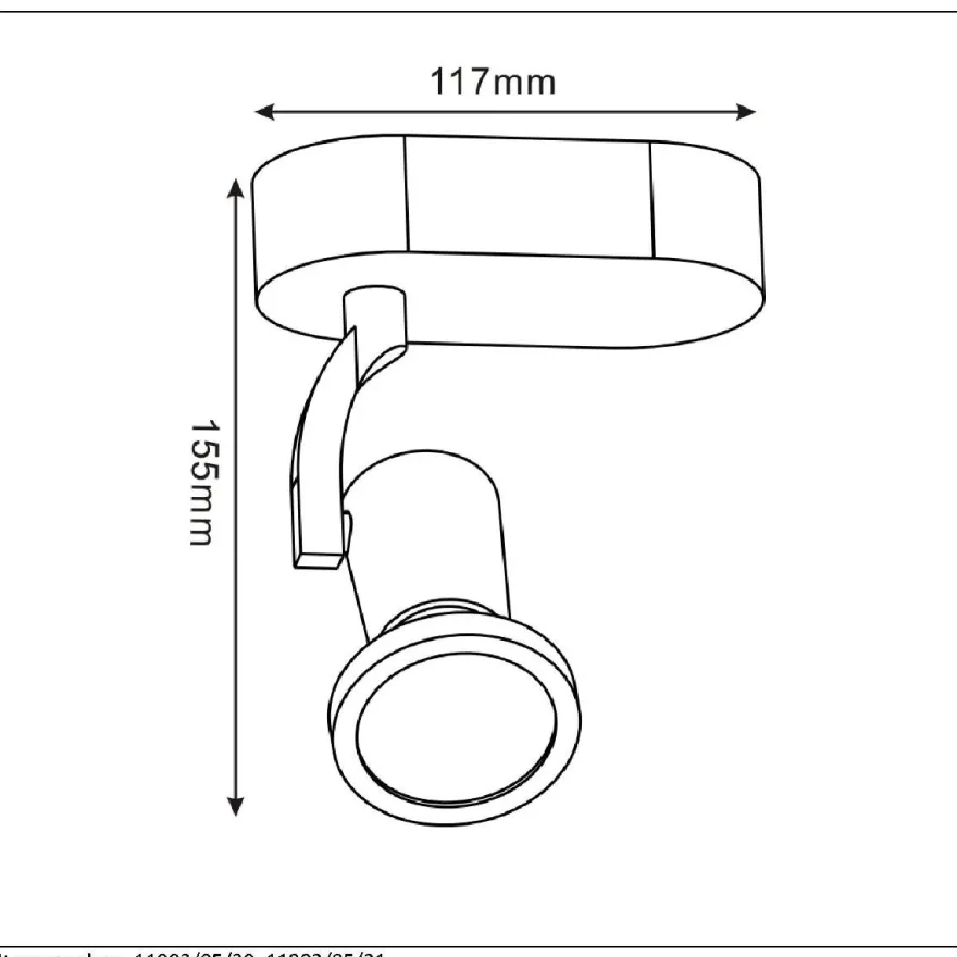 Kattospotti Lucide Jaster, 117x50mm, 5W, musta