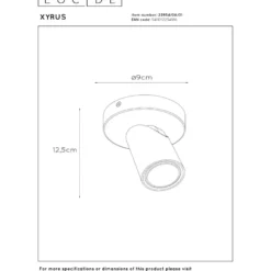 Kattospotti Lucide Xyrus, Ø9cm, IP20, 5W, eri värejä