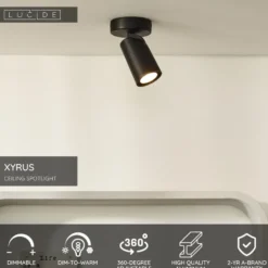 Kattospotti Lucide Xyrus, Ø9cm, IP20, 5W, eri värejä