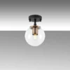 Kattovalaisin Linento Lighting Atmaca, musta/messinki