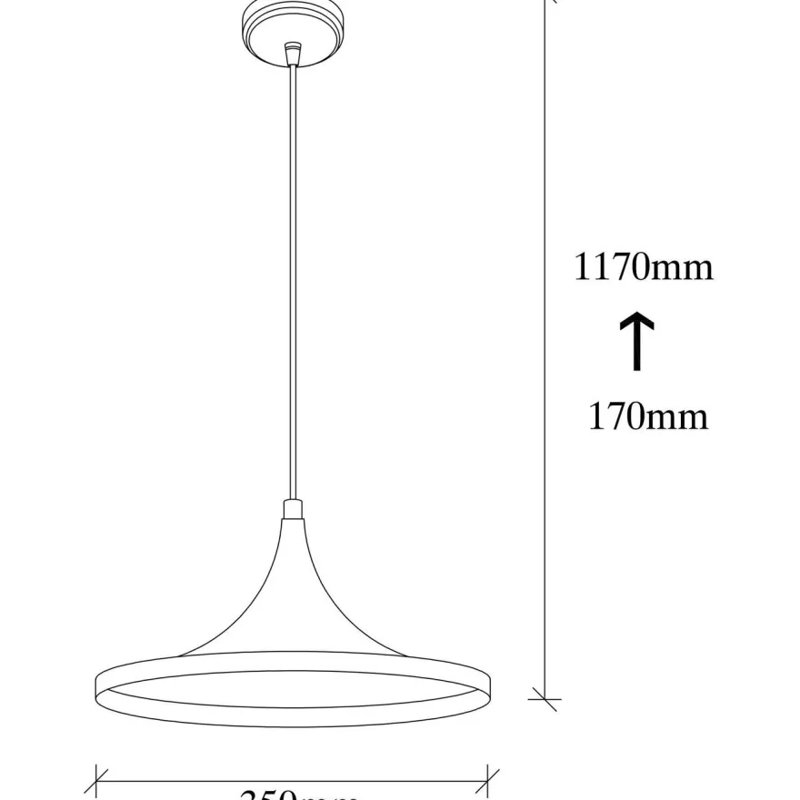 Kattovalaisin Linento Lighting Elmas, Ø35cm, musta