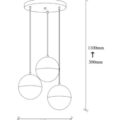 Kattovalaisin Linento Lighting Bastos, 3-osainen, eri värejä