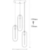 Kattovalaisin Linento Lighting Cerco, 3-osainen, kulta