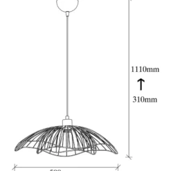 Kattovalaisin Linento Lighting Farac, Ø50cm, musta