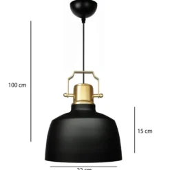 Kattovalaisin Linento Lighting AYD-3724, Ø22cm, musta