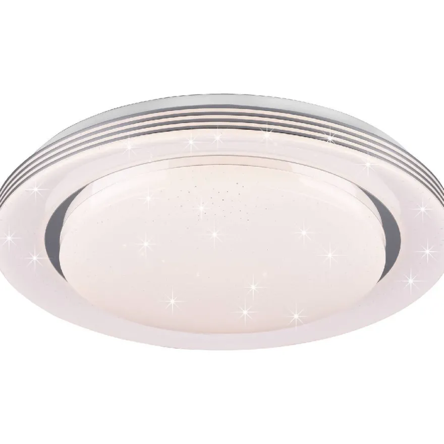 Kattovalaisin Trio Atria, LED, Ø48cm, valkoinen, starlight