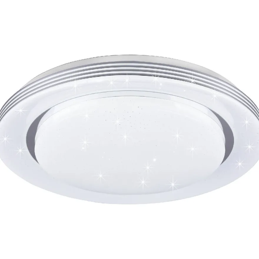 Kattovalaisin Trio Atria, LED, Ø48cm, valkoinen, starlight