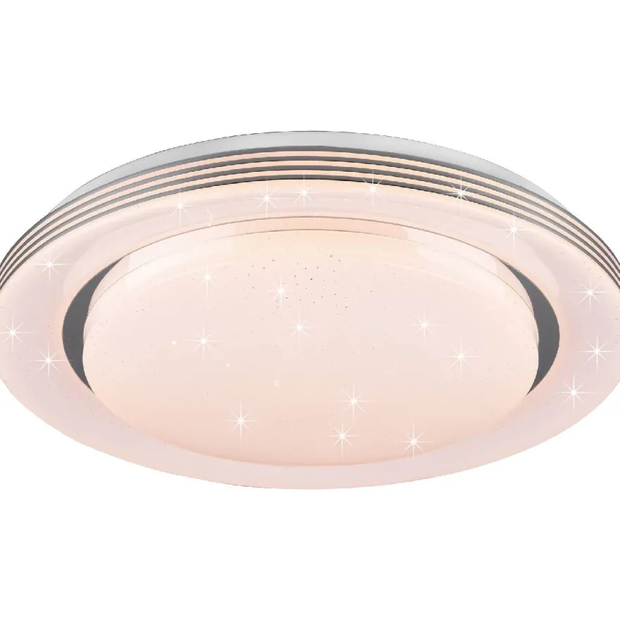 Kattovalaisin Trio Atria, LED, Ø48cm, valkoinen, starlight