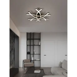Kattovalaisin Trio Pollock LED 3000K 62x59cm mattamusta