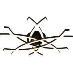 Kattovalaisin Trio Pollock LED 3000K 62x59cm mattamusta