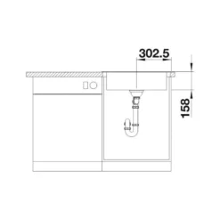 Keittiöallas Blanco Dana 6, 605x500mm, rst