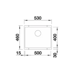 Keittiöallas Blanco Subline 500-U ja Lapetek Lino-A keittiöhana, APK-liitäntä, eri värejä
