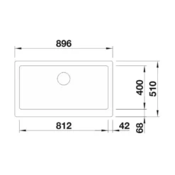 Keittiöallas Blanco Vintera XL 9 896x510mm silgranit