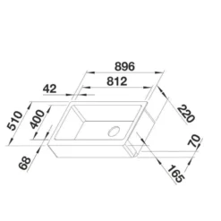 Keittiöallas Blanco Vintera XL 9 896x510mm silgranit