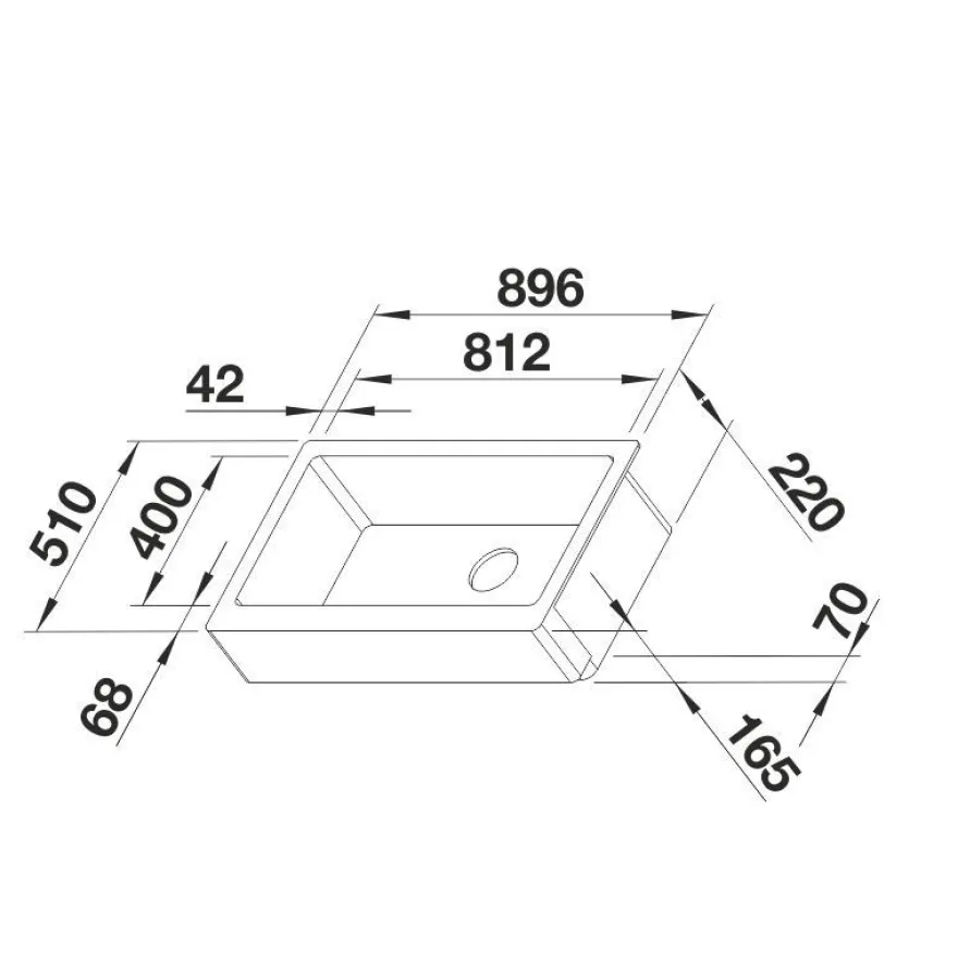 Keittiöallas Blanco Vintera XL 9 896x510mm silgranit