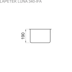 Keittiöallas Lapetek Luna-X 340-IFA + Lino-A -hana, rst