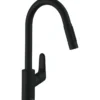 Keittiöhana Hansgrohe Focus M41 240 2jet, ulosvedettävä juoksuputki, mattamusta