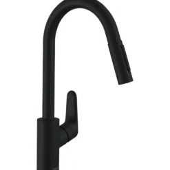 Keittiöhana Hansgrohe Focus M41 240 2jet, ulosvedettävä juoksuputki, mattamusta