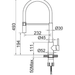 Keittiöhana Scandtap Steel Pro Amber