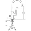 Keittiöhana Tapwell Arman ARM184, APK-liitäntä, Brushed Nickel