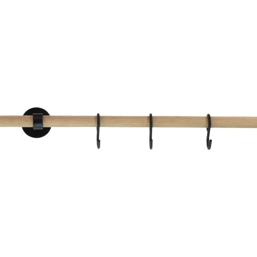 Keittiötelineen jatkotanko Beslag Design Aveny, 600 mm, tammi/mattamusta