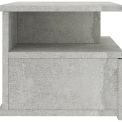 Kelluvat yöpöydät 2 kpl betoninharmaa 40x31x27 cm lastulevy
