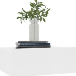 Kelluvat yöpöydät, 2kpl, 40x30x15cm, valkoinen lastulevy
