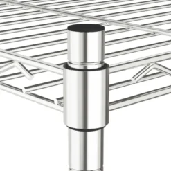 5-kerroksinen varastohylly 90x35x180 cm kromi 250 kg