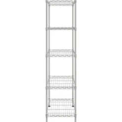 5-kerroksinen varastohylly 90x35x180 cm kromi 250 kg