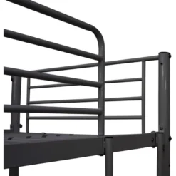 Kerrossänky pöydän rungolla musta metalli 90x200 cm