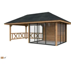 Kesähuone Palmako Bianca Set 204, sis.liukuovet 16,6 m²