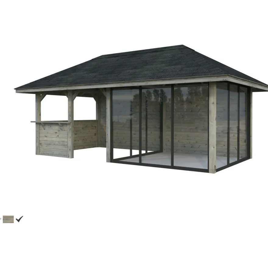 Kesähuone Palmako Bianca Set 208, sis.liukuovet 16,6 m²