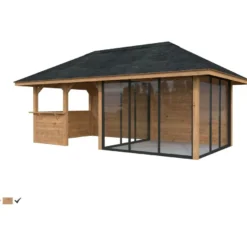 Kesähuone Palmako Bianca Set 208, sis.liukuovet 16,6 m²