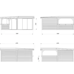 Kesähuone Palmako Lenna Set 422, sis.liukuovet 24,9 m²