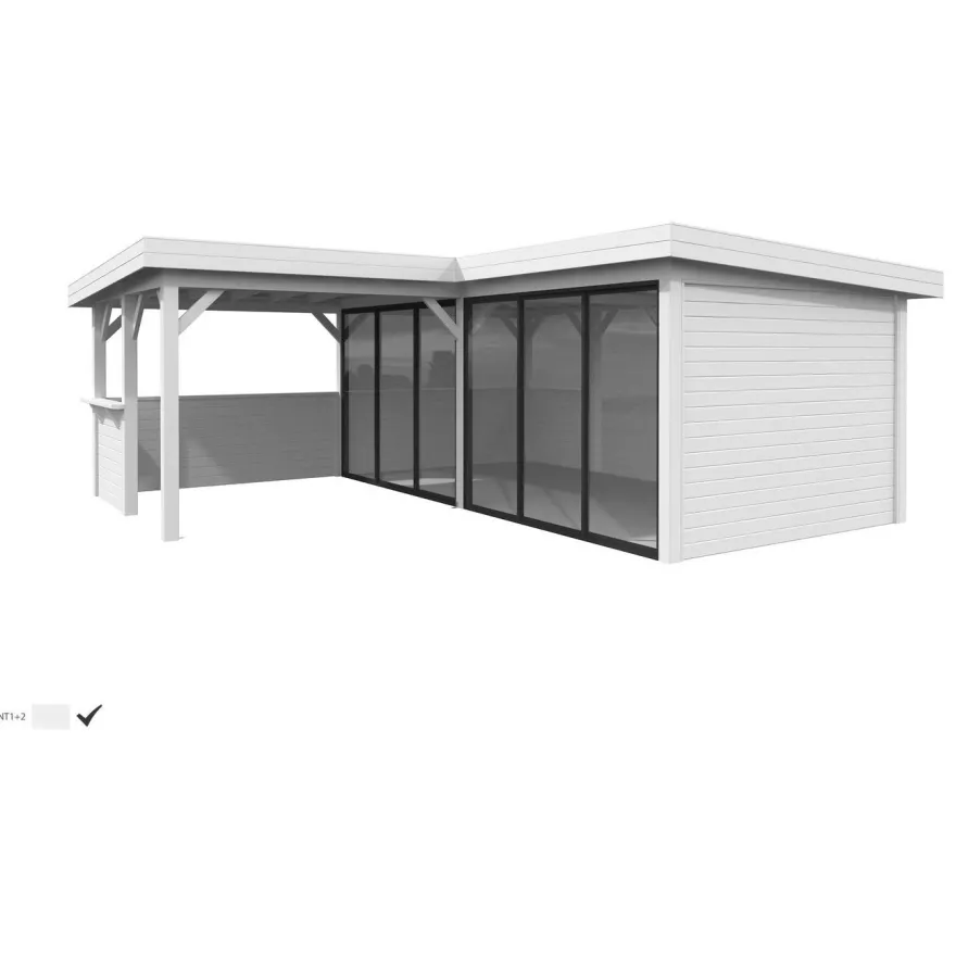 Kesähuone Palmako Lenna Set 422, sis.liukuovet 24,9 m²