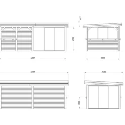 Kesähuone Palmako Lenna Set 408, sis.liukuovet 16,6 m²